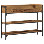 Tavolo consolle con cassetto Legno vecchio 100 x 25 x 75 cm