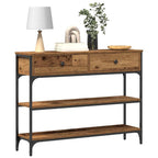 Tavolo consolle con cassetto Legno vecchio 100 x 25 x 75 cm