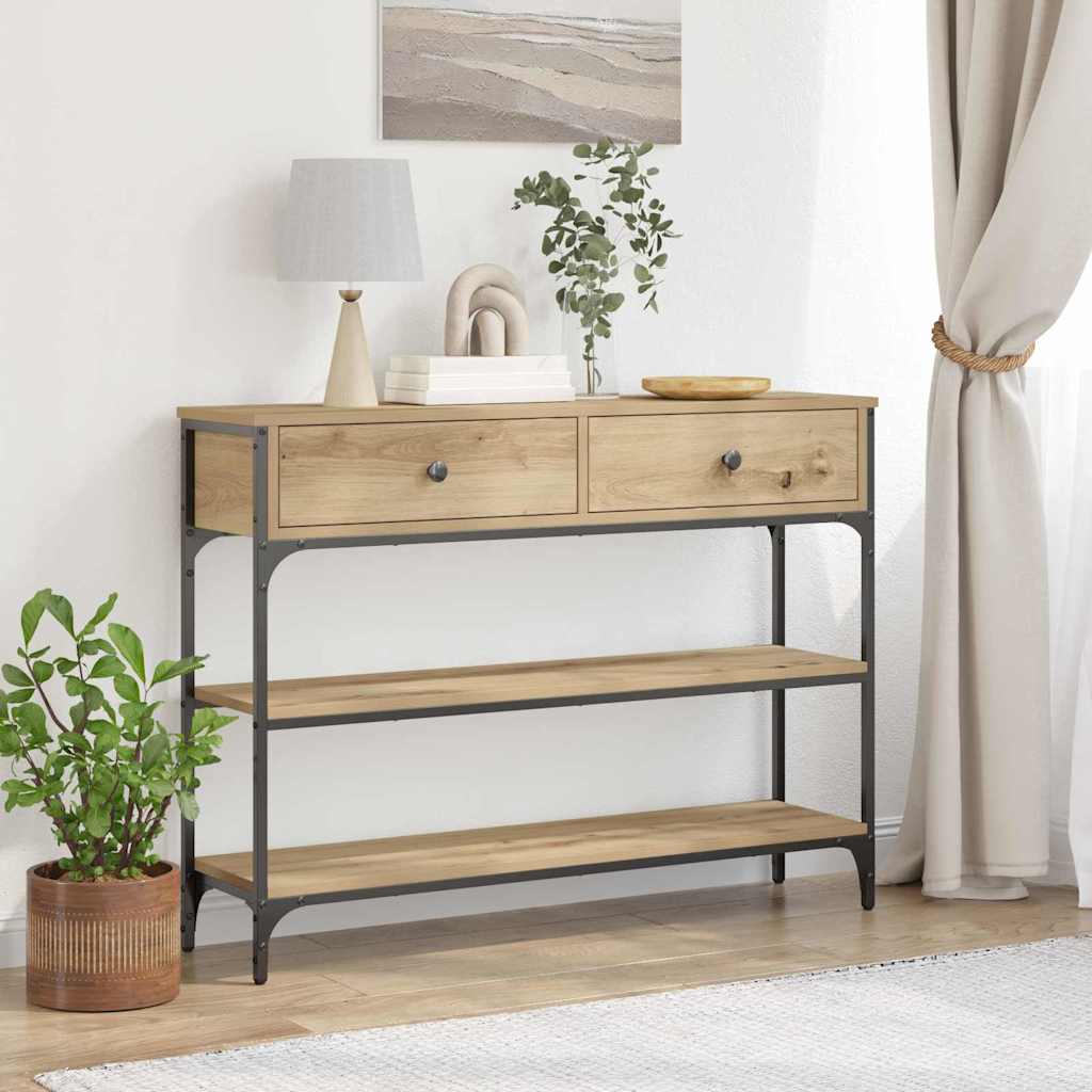 Tavolo consolle Rovere artigianale 100 x 25 x 75 cm