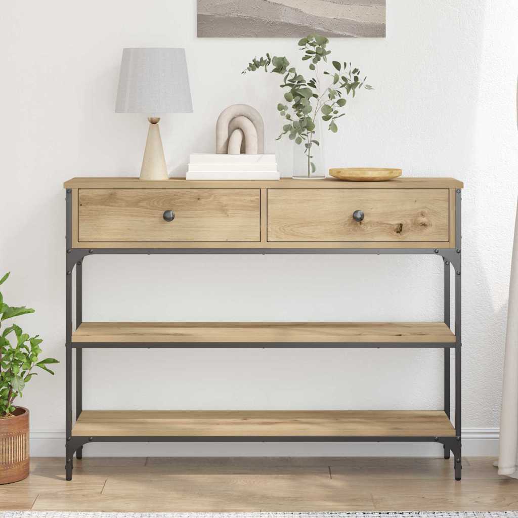 Tavolo consolle Rovere artigianale 100 x 25 x 75 cm