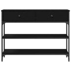 Tavolo consolle Rovere Nero 100 x 25 x 75 cm Legno multistrato