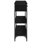 Tavolo consolle Rovere Nero 100 x 25 x 75 cm Legno multistrato
