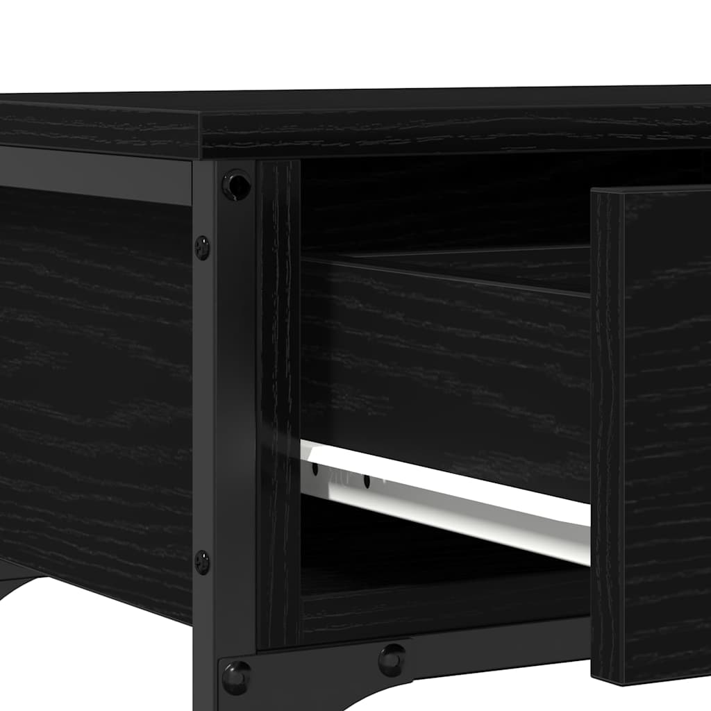 Tavolo consolle Rovere Nero 72.5 x 25 x 75 cm Legno multistrato