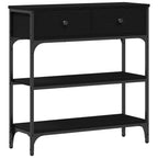 Tavolo consolle Rovere Nero 72.5 x 25 x 75 cm Legno multistrato