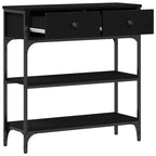 Tavolo consolle Rovere Nero 72.5 x 25 x 75 cm Legno multistrato