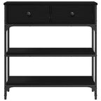 Tavolo consolle Rovere Nero 72.5 x 25 x 75 cm Legno multistrato