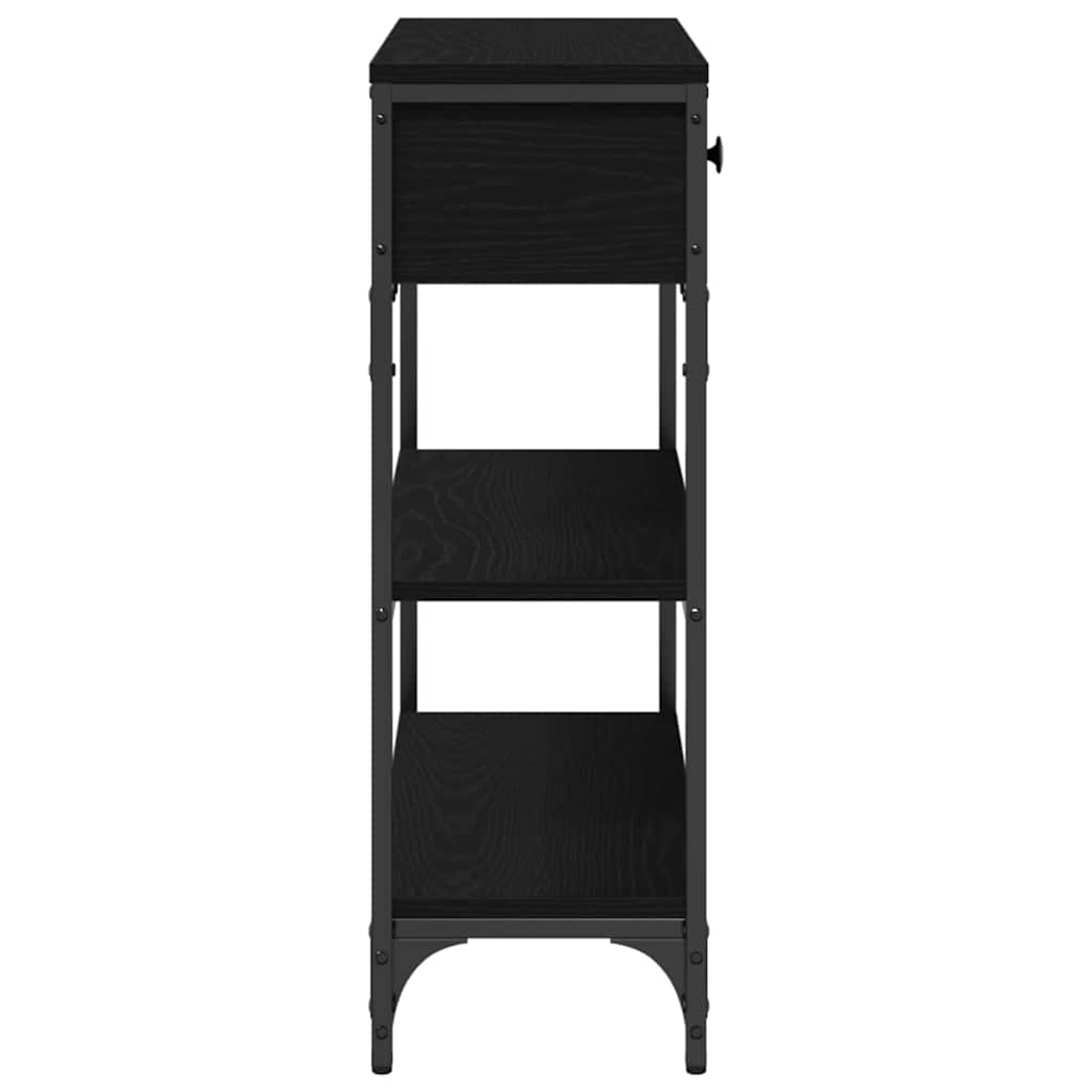 Tavolo consolle Rovere Nero 72.5 x 25 x 75 cm Legno multistrato