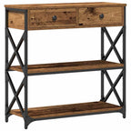 Tavolo Consolle con cassetto Legno vecchio 75 x 28 x 75 cm