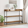 Tavolo Consolle con lo scaffale Legno vecchio 100 x 30 x 80 cm