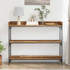Tavolo Consolle con lo scaffale Legno vecchio 100 x 30 x 80 cm