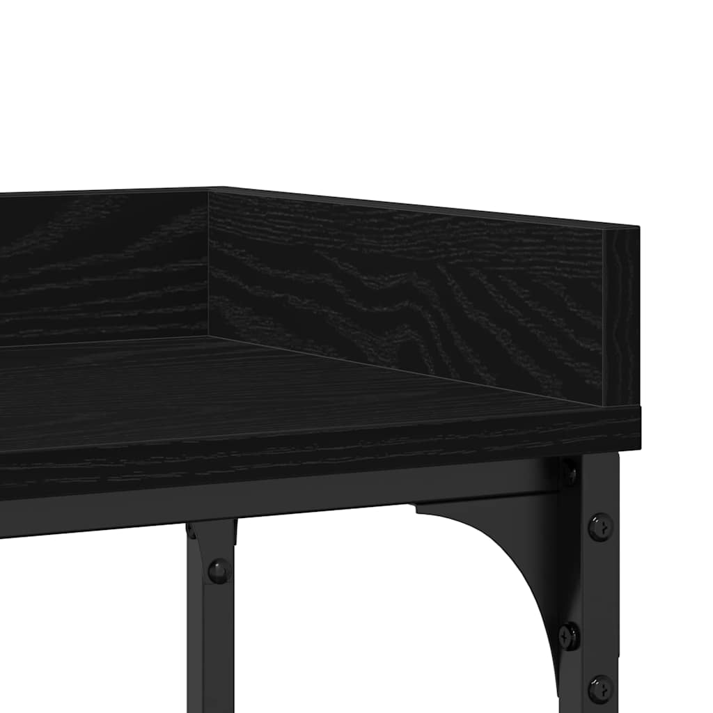 Tavolo Consolle con lo scaffale Rovere nero 100 x 30 x 80 cm