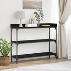 Tavolo Consolle con lo scaffale Rovere nero 100 x 30 x 80 cm