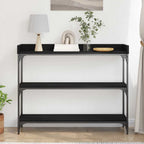 Tavolo Consolle con lo scaffale Rovere nero 100 x 30 x 80 cm