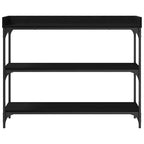 Tavolo Consolle con lo scaffale Rovere nero 100 x 30 x 80 cm