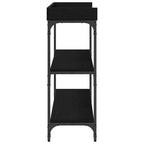 Tavolo Consolle con lo scaffale Rovere nero 100 x 30 x 80 cm