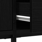 Mobile TV Rovere nero 200 x 25 x 44 cm Legno multistrato