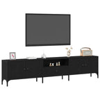 Mobile TV Rovere nero 200 x 25 x 44 cm Legno multistrato