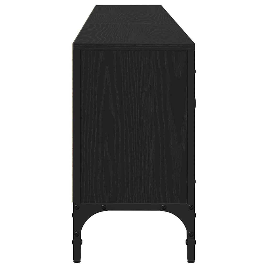 Mobile TV Rovere nero 200 x 25 x 44 cm Legno multistrato