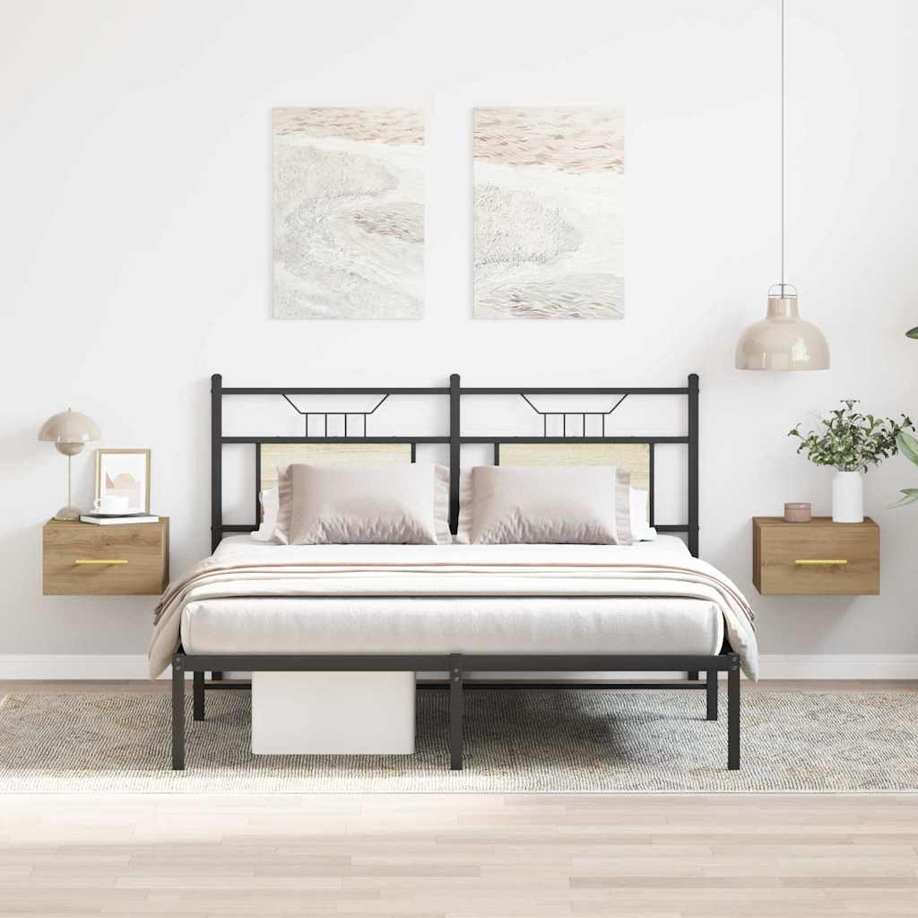 Armadio da Notte 2 pcs Rovere artigianale 35 x 35 x 20 cm