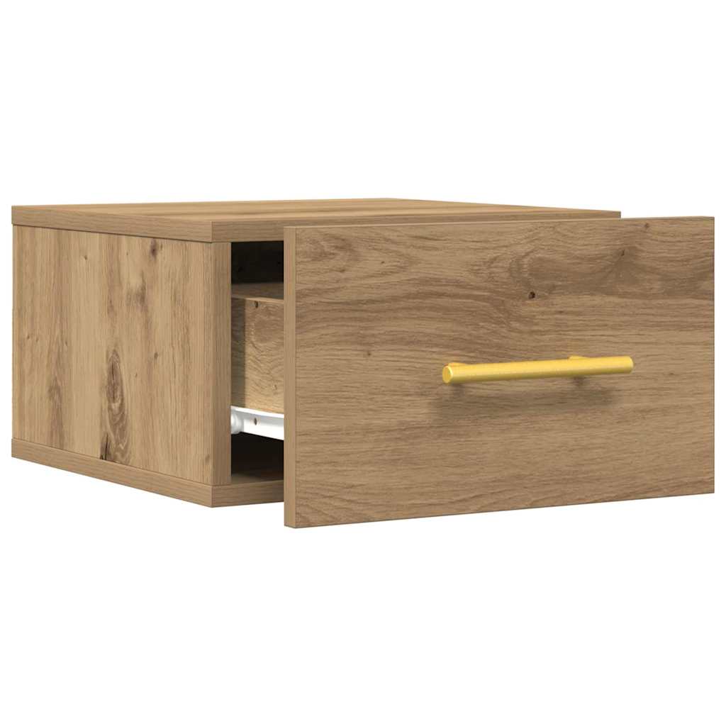 Armadio da Notte 2 pcs Rovere artigianale 35 x 35 x 20 cm
