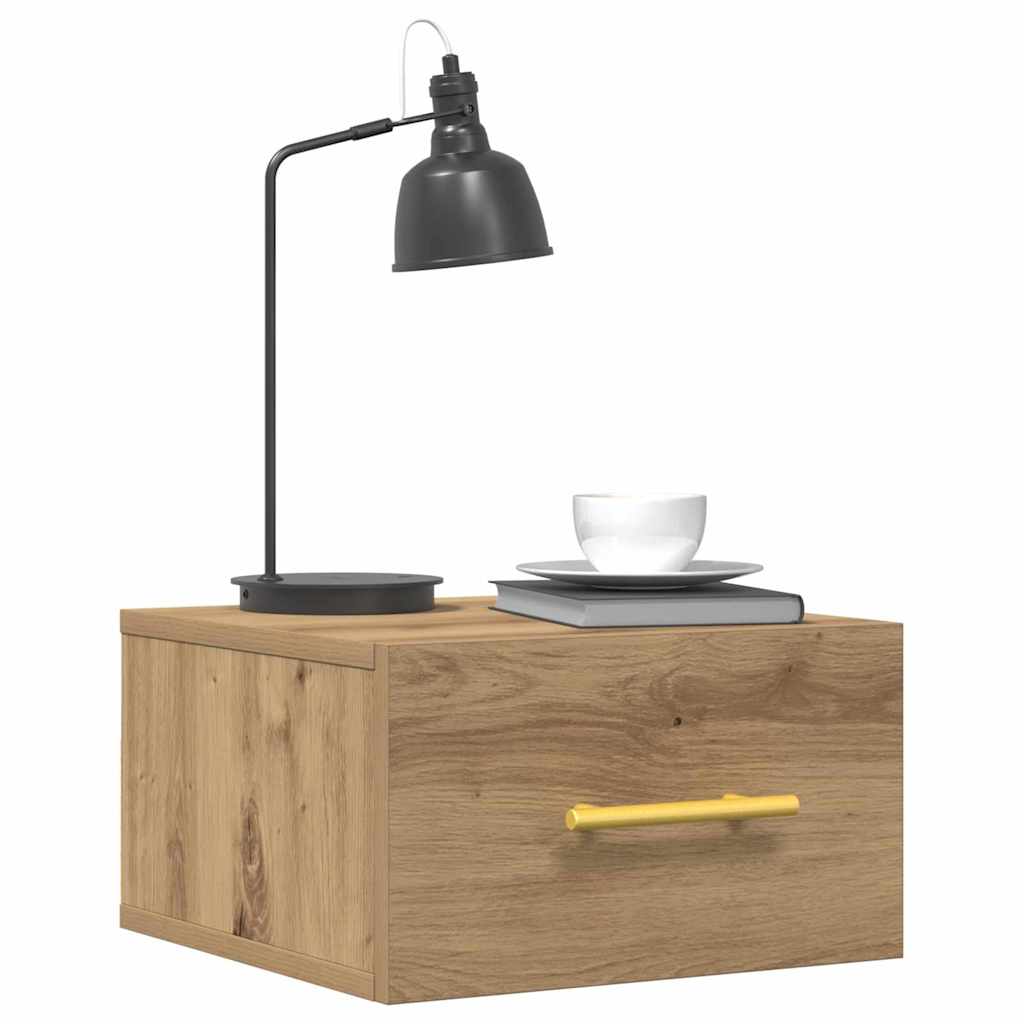 Armadio da Notte 2 pcs Rovere artigianale 35 x 35 x 20 cm