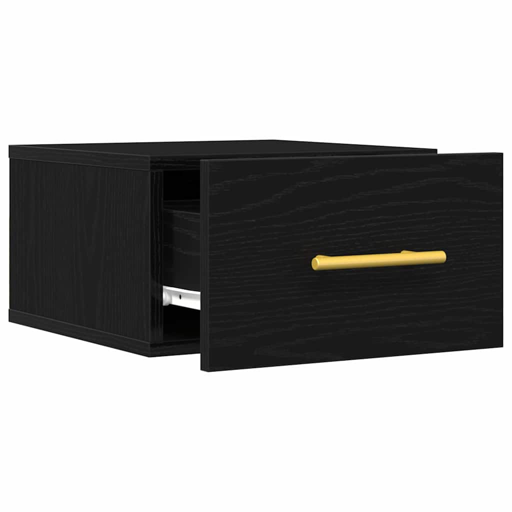 Armadio da Notte Rovere Nero 35 x 35 x 20 cm Legno multistrato