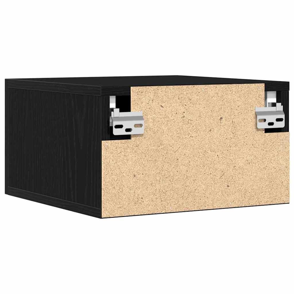 Armadio da Notte Rovere Nero 35 x 35 x 20 cm Legno multistrato