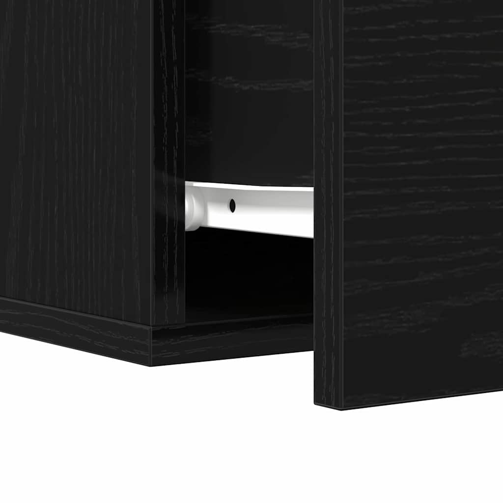 Armadio da Notte 2 pcs Rovere Nero 35 x 35 x 20 cm