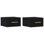 Armadio da Notte 2 pcs Rovere Nero 35 x 35 x 20 cm
