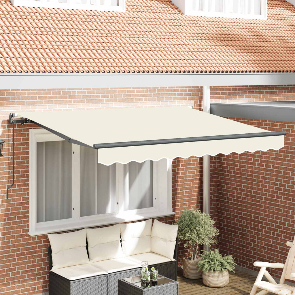 Tenda Retrattile Crema 300 x 200 cm Tessuto