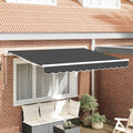 Tenda Retrattile Antracite 300 x 200 cm Tessuto