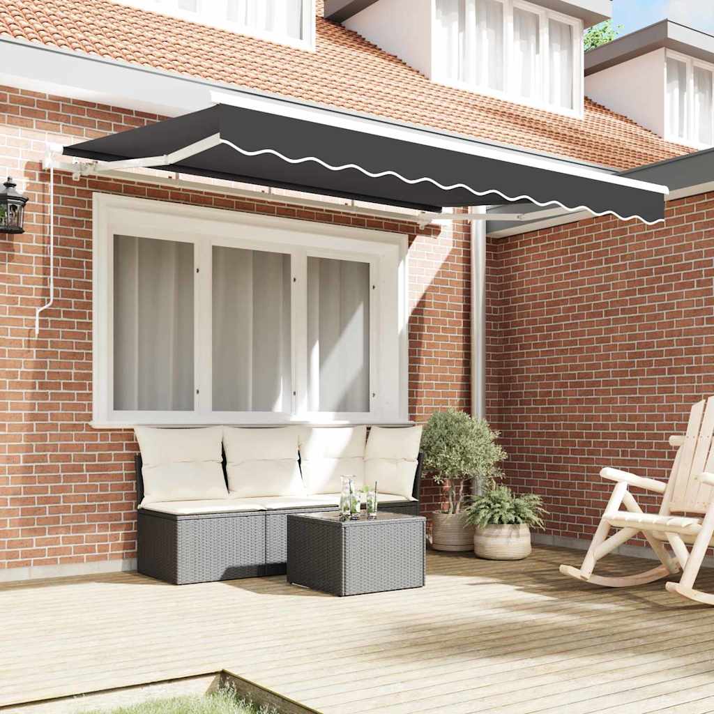 Tenda Retrattile Antracite 300 x 200 cm Tessuto