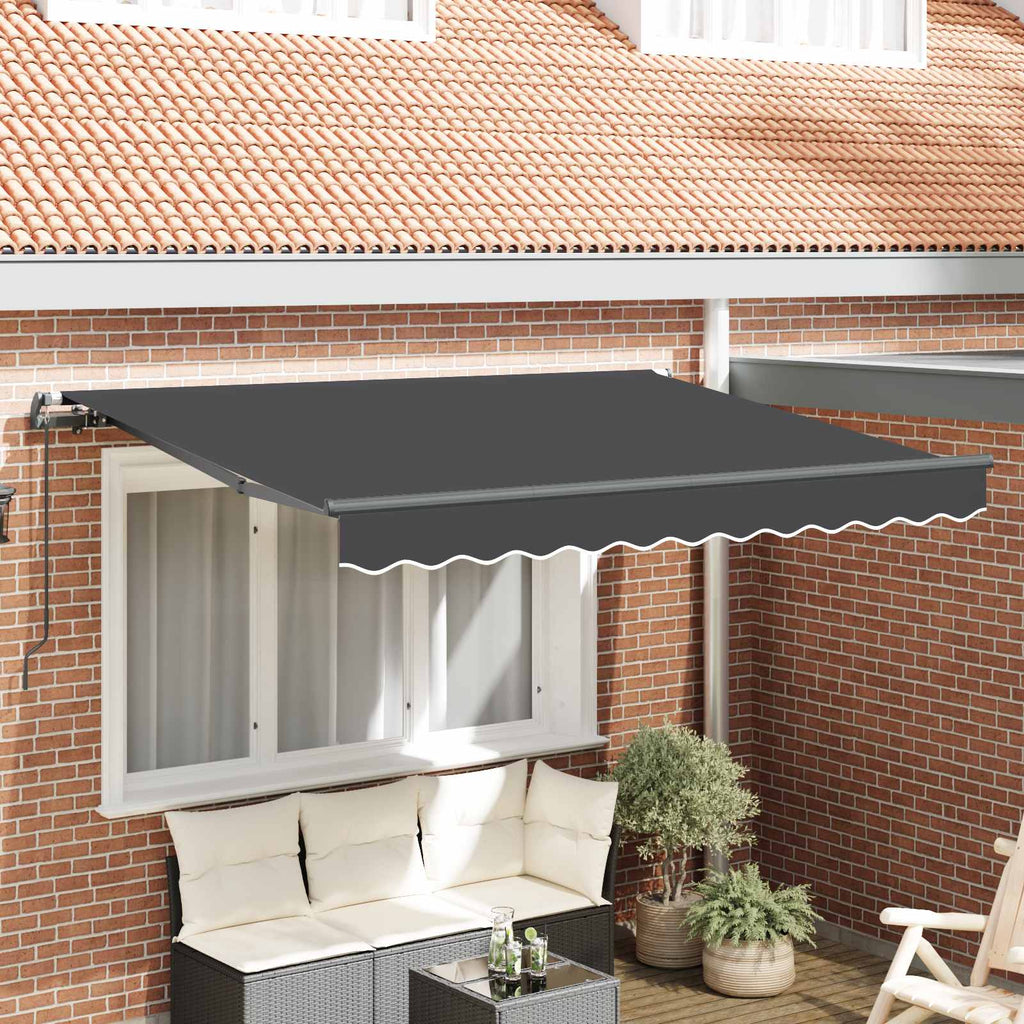 Tenda Retrattile Antracite 300 x 200 cm Tessuto