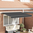 Tenda Retrattile Antracite 300 x 200 cm Tessuto