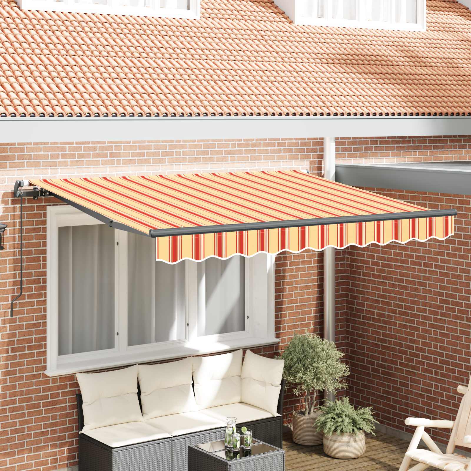 Tenda Retrattile Giallo 300 x 200 cm Tessuto