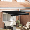Tenda Retrattile Nero 300 x 250 cm Poliestere e Acciaio