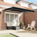 Tenda Retrattile Nero 300 x 250 cm Poliestere e Acciaio