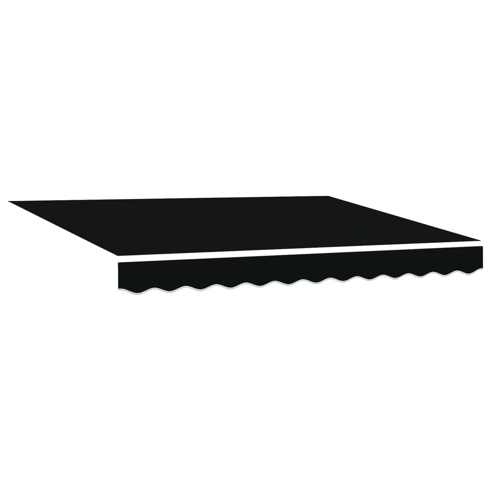Tenda Retrattile Nero 300 x 250 cm Poliestere e Acciaio
