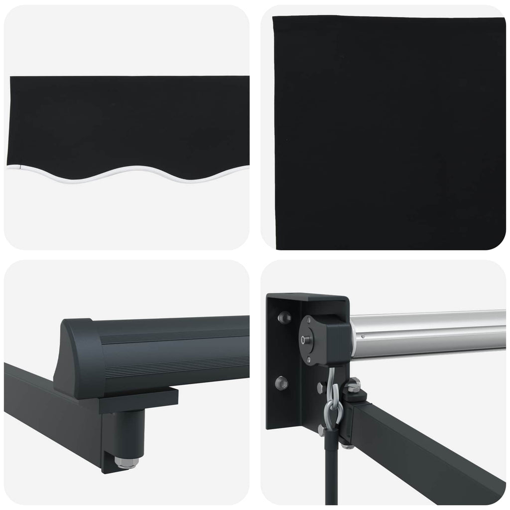 Tenda da Sole Nero 300 x 250 x 165 cm Poliestere