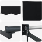 Tenda da Sole Nero 300 x 250 x 165 cm Poliestere