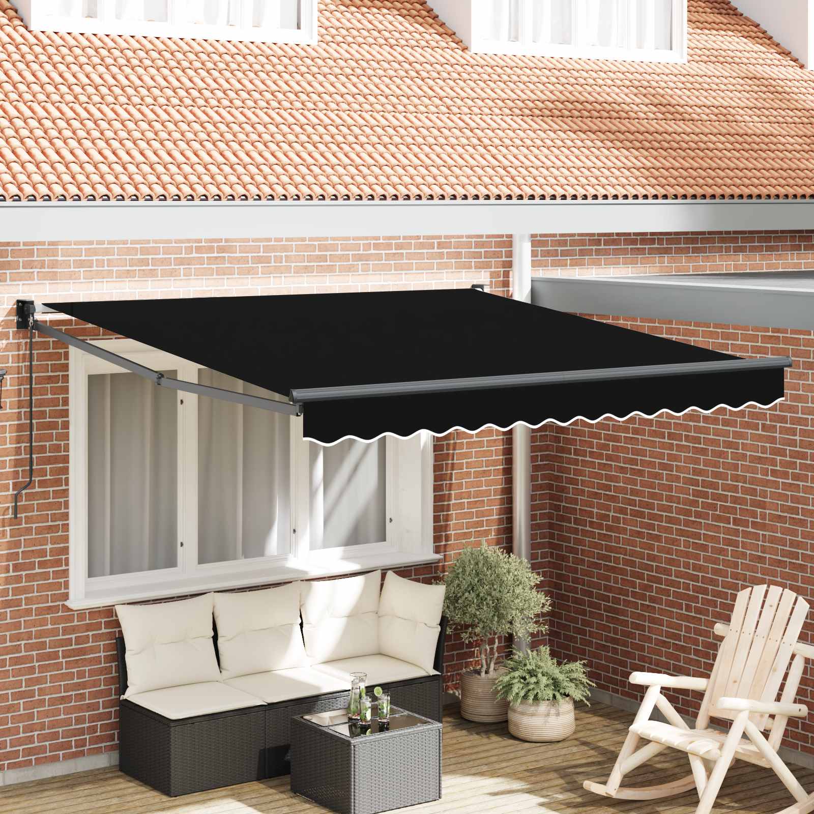 Tenda da Sole Nero 300 x 250 x 165 cm Poliestere