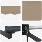 Tenda da Sole Beige 300 x 250 x 165 cm Poliestere