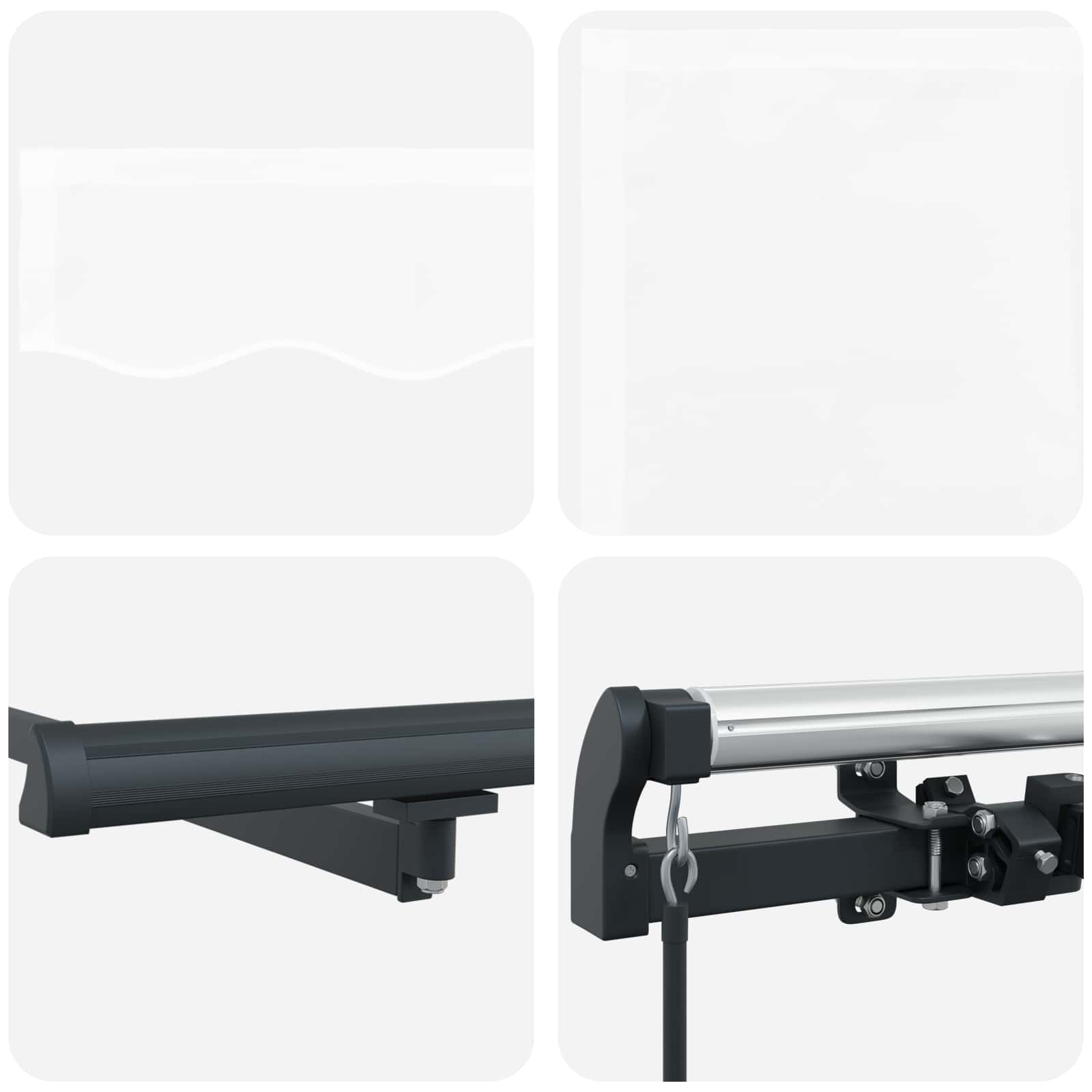 Tenda Retrattile Bianco 300 x 250 cm Poliestere e Acciaio