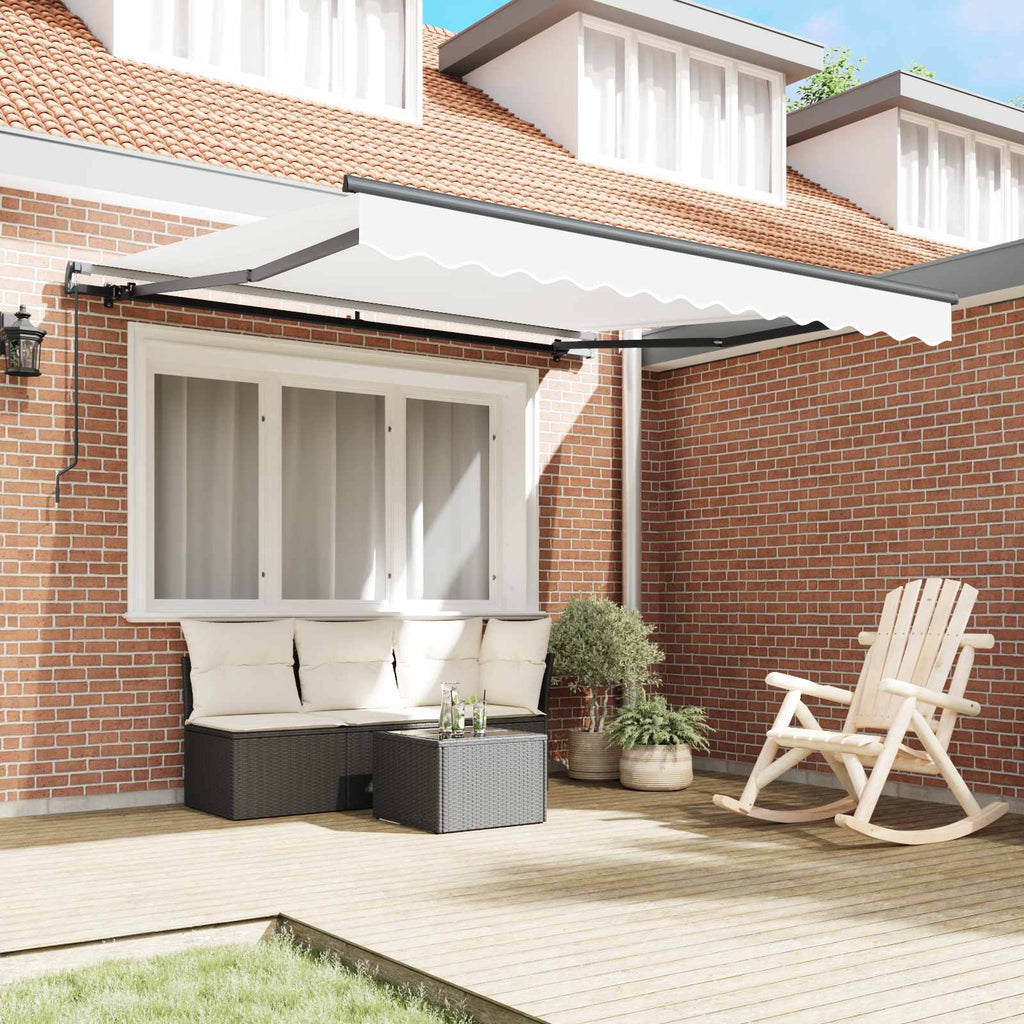Tenda Retrattile Bianco 300 x 250 cm Poliestere e Acciaio