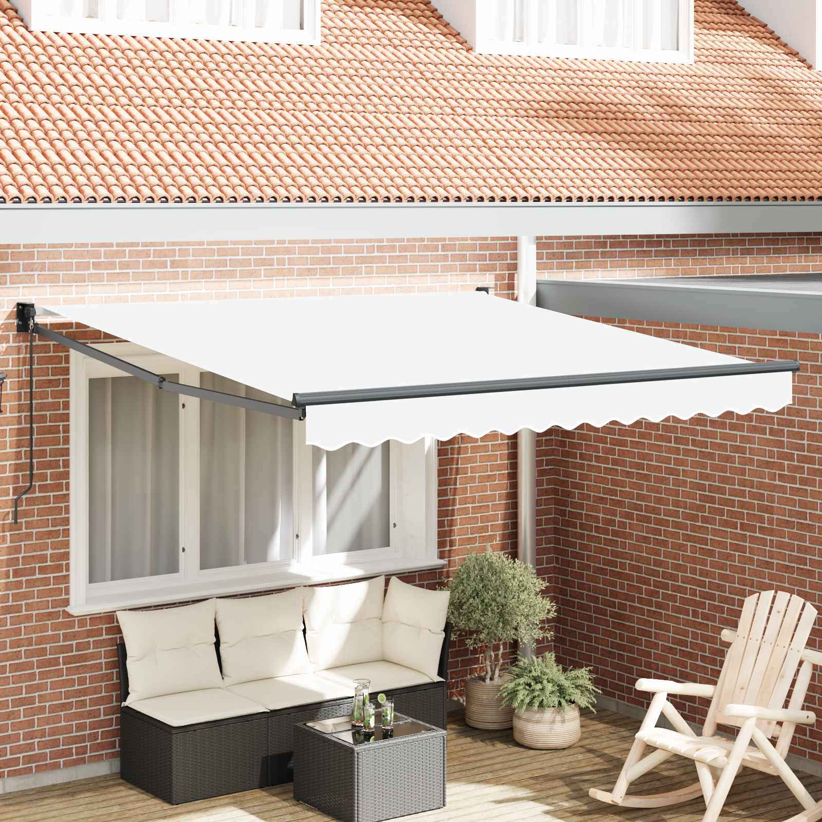 Tenda da Sole Bianco 300 x 250 x 165 cm Poliestere