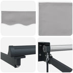 Tenda da Sole Grigio chiaro 300 x 250 cm Poliestere