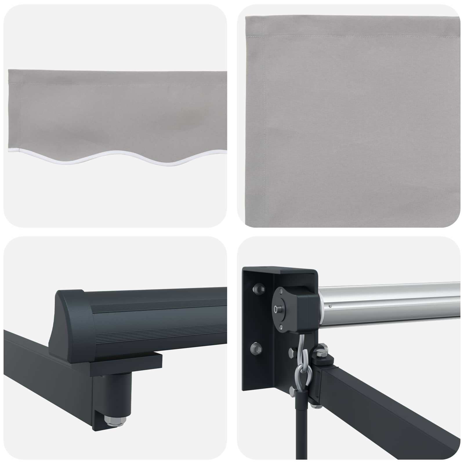 Tenda da Sole Grigio chiaro 300 x 250 cm Poliestere