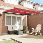 Tenda Retrattile Rosso 300 x 250 cm Poliestere e Acciaio