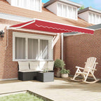 Tenda Retrattile Rosso 300 x 250 cm Poliestere e Alluminio