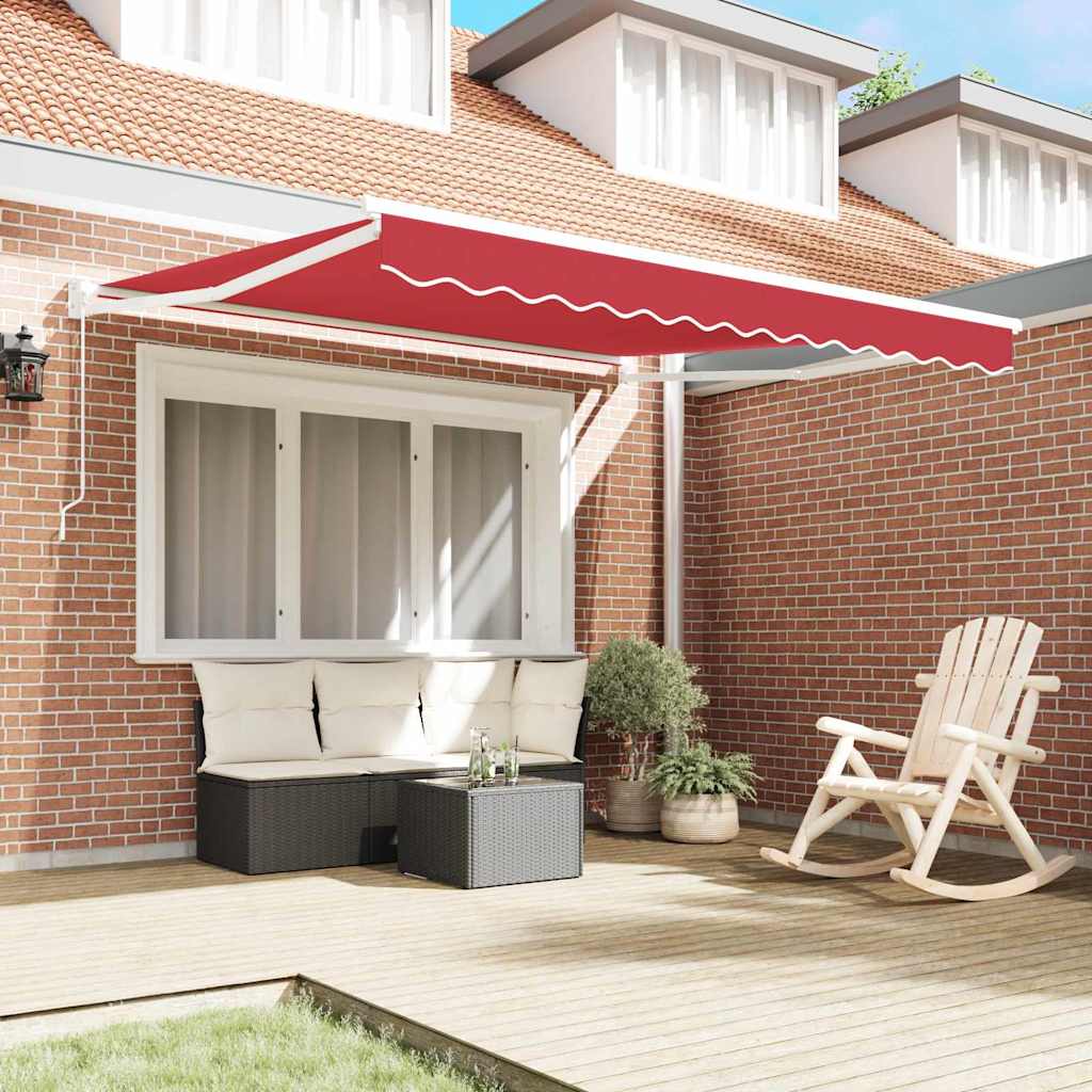Tenda Retrattile Rosso 300 x 250 cm Poliestere e Alluminio